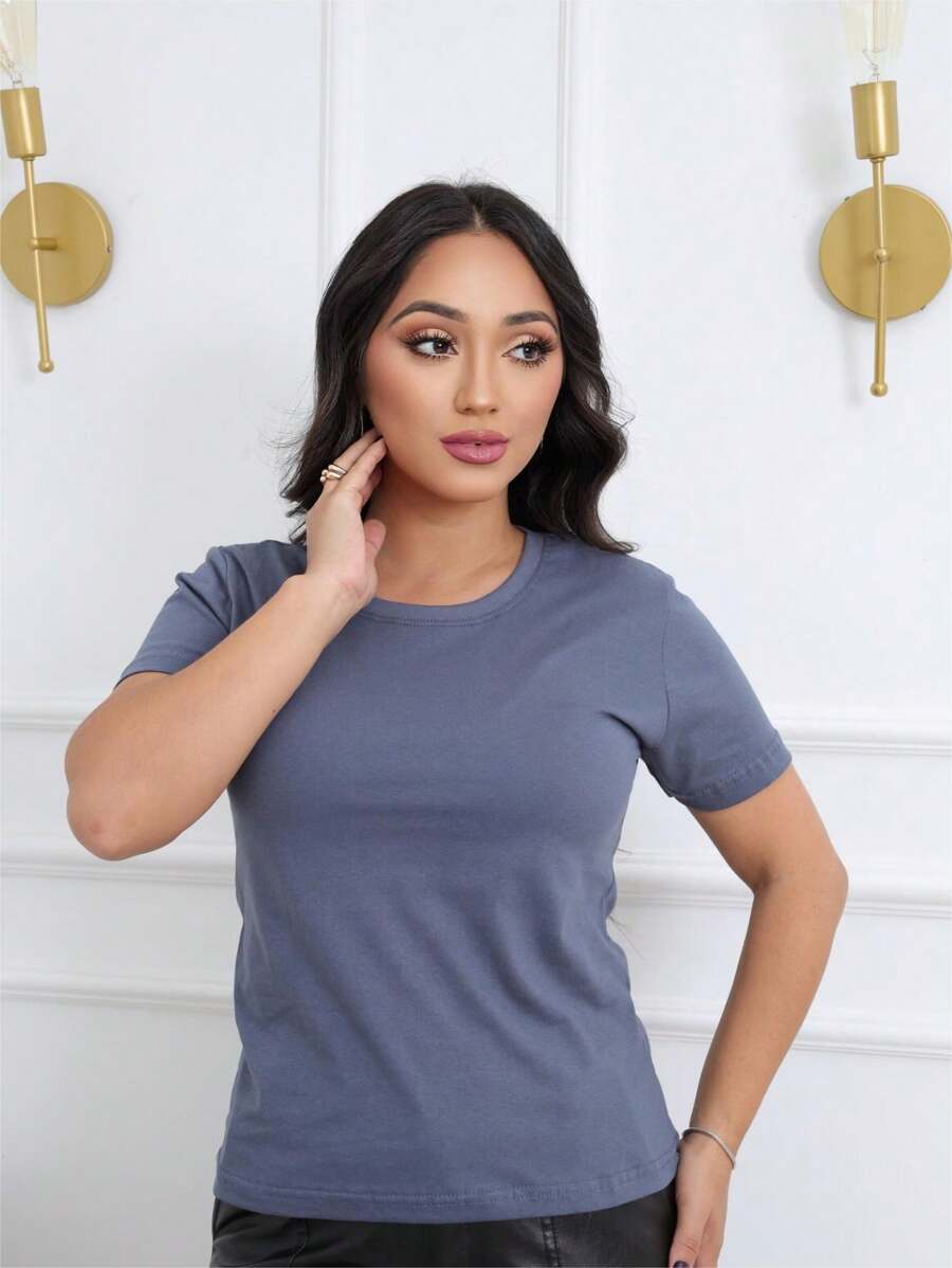 Women T-Shirts - 水鴨藍 - 查看 1