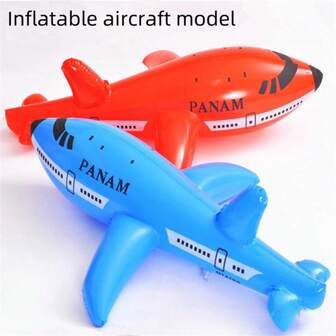 3/1pc Inflatable Airplane Model Sports Accessories, Inflatable Water Game Airplane, Camping Lawn Interactive Game, Durable PVC Material, Inflatable Airplane, 3 Colors Available