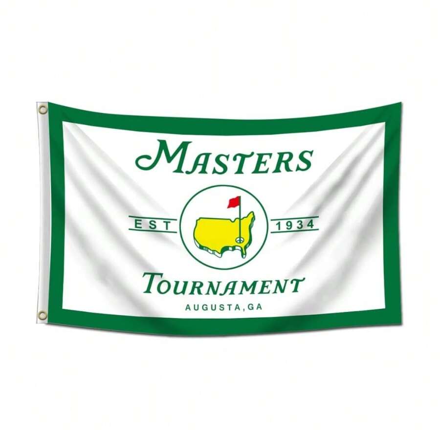 Masters Flag Golf Flag 3x5 Ft Golf Decor Vivid Color Premium College Masters Party Room Indoor Dorm Banner Parties - White - View 1