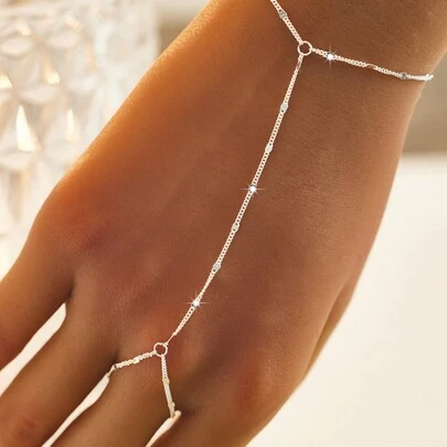 SYMFNY 1 stuk 925 zilveren armband met eenvoudige en imitatieparels, geschikt voor dagelijkse strandkleding voor vrouwen, sieradencadeau