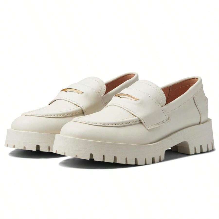 Steve Madden Mocasín Lawrence - Cuero de hueso - Ver 1