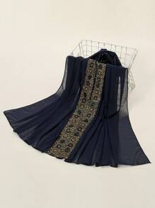 1 Miếng Long lanh Ren Khăn trùm đầu Đối với phụ nữ , Màu thuần Chiffon Mạng che mặt , Thoải mái , Kem chống nắng , Thích hợp Đối với Sử dụng hàng ngày - khăn voan chuỗi - Xem 11