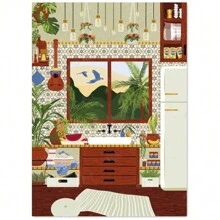 1入組墨西哥辣椒檸檬拼貼式海報復古帆布油畫客廳廚房牆面藝術畫作，適用於酒吧裝飾，不含框架 - 彩色 - 查看 24