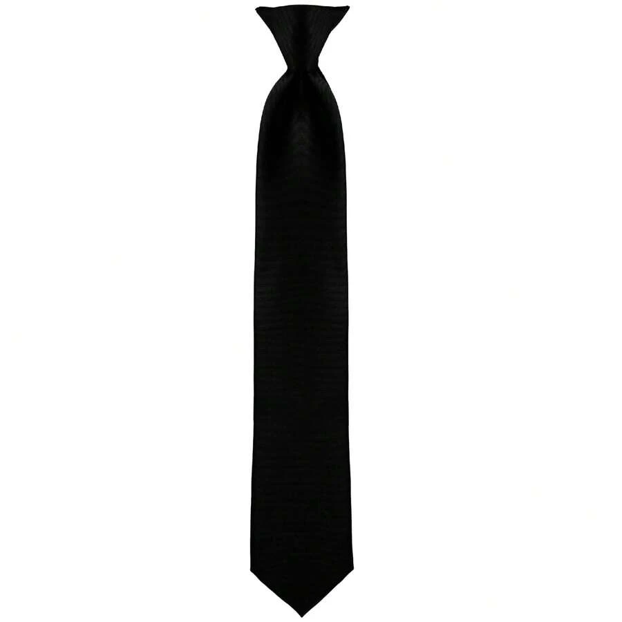 Clip On Ties For Men - 黑色 - 查看 1