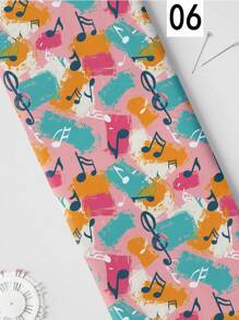 Polyester-Stoff mit Notizen Motiv, 110g, zum Selbermachen, geeignet für Tischdecken, Kleidung, Taschen, Staubschutz, Kissen, weich und leicht - Verschiedenfarbig - Übersicht 8