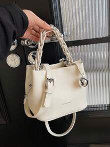 Bolso de cubo de moda versátil, bolso de mano para mujeres