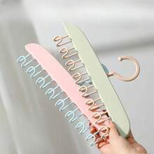 1 Count, 8-Hook Clothes Hanger, Dual-Purpose For Hanging And Pasting, Underwear, Vest, Hanging Clothes Hanger, Traceless Drying Rack - White - View 2