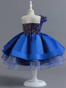Festliches Blumenmädchen Partykleid für Kleine Mädchen, Tanz-Kostüm mit Tüll und Glitzer, süßes Geburtstags-Prinzessinnenkleid für Mädchen
