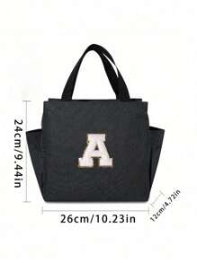 新款多巴胺大容量双层午餐袋防水便携式午餐盒袋阳离子大号保温袋冰袋加厚野餐袋保温冷藏午餐盒袋野餐旅行户外夏季海滩女士野餐包保温午餐袋多功能野餐包通勤便当袋学校收纳袋教师储物袋教室袋教室收纳袋女士女士学校用品配件旅行必需品假期返校学校用品学校必需品学校袋女士午餐袋 - 黑色 - 查看 5