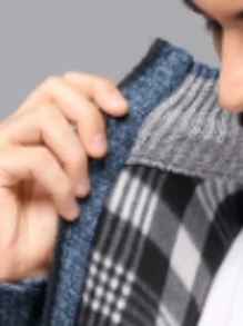 Men Cardigans - 黑色 - 查看 11
