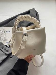 Bolso de cubo de moda versátil, bolso de mano para mujeres