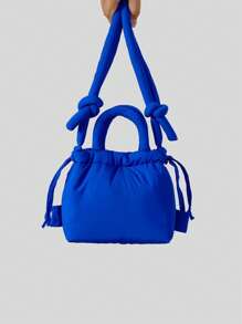 Bolso pequeño tipo puffer informal, bolso de diseño acolchado para mujer con asa de hombro y bandolera, bolsos de mano de nailon con plumón para dama, mini bolsos tote 2024