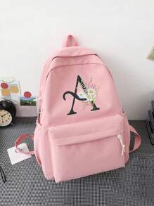 1 pezzo Zainetto a fiori con stampa di margherite, Borsa cosmetica, Borsa per lo stoccaggio di viaggi, Zaino da scuola grande capacità, Borsa cosmetica per viaggi perfetta per attività all'aperto! Perfetta per nozze, compleanni, spiagge e vacanze, il miglior regalo per famiglia e amici. Questa è una borsa ideale per studenti, ritorno a scuola e regali per insegnanti. È una borsa portatile per lo stoccaggio informale, una borsa per la spesa multifunzionale con un design innovativo e una grande capacità, ideale per lo shopping