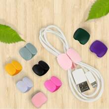 10pcs Travel Cable Organizer Set - Stylish Data Cable Hub, Earphone Winder, Storage Buckles For Tangle-Free, Multifunctional Charging Cable Management - Multicolor - View 1