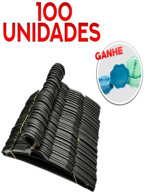 Kit 100 Cabides Chato Adulto Preto
