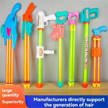 1 pieza Juguete de pistola de agua, Blaster de agua de gran capacidad tipo de tracción, Juguete de agua para playa tipo tirador, Juguetes de batalla de verano para piscina/playa al aire libre (Color aleatorio) - Multicolor - Ver 1