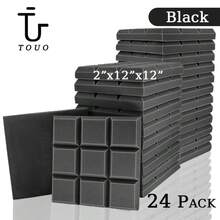 TOUO 6/12/24 Chiếc Phòng Thu Tấm Xốp Acoustic Mật Độ Cao Cách Âm Tường Xốp Cách Âm Phòng Ngủ Xử Lý Âm Thanh Phụ Kiện Gia Đình - 30X30X5CM/12"X12"X2" - Xem 10