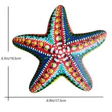 1 pezzo Decorazione Stella Marina in ferro, appendi stella marina in metallo, decorazione parete esterna con stelle marine - Multicolore - Visualizzare 4