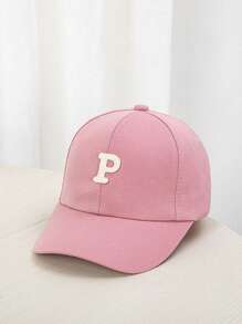 1pc Adjustable Washed Embroidered Baseball Hat Cute Birthday Gift For Boys And Girls Fashion Letter P Embroidery Baseball Caps For Kids - 1PC - View 19