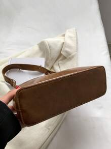 Bolso de mano francés retro minimalista con cremallera para mujeres