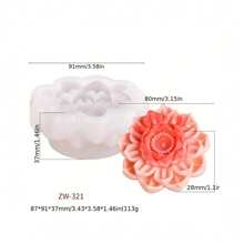 Moule en silicone pour bougie d'aromathérapie lotus 3D créative, outil de fabrication de savon DIY, convient pour les fleurs, les roses, le plâtre et l'artisanat de résine, la décoration de la maison, le dîner romantique aux chandelles et la décoration de fête, cadeau pour la Saint-Valentin et Noël