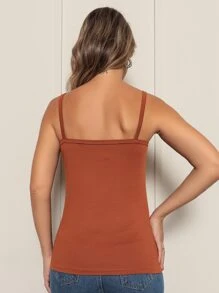 Women Tank Tops & Camis - 鏽棕色 - 查看 2