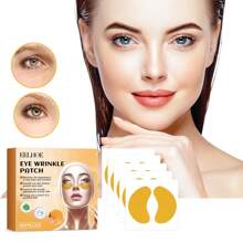 10入組微笑紋眼霜貼，提升及緊緻肌膚的臉部面膜及眼膜貼片，淡化皺紋，修護臉部皮膚護理 - 芥末黃 - 查看 2