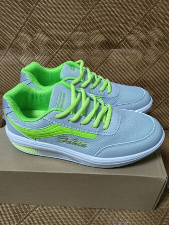 Zapatos de mujer para caminar con estilo, zapatos deportivos de tacón de cuña con absorción de impactos, zapatos deportivos casuales exteriores transpirables