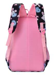 Nueva mochila con diseño de caricaturas coreanas, mochila de moda multifuncional para mujer, ideal para la calle - Negro - Ver 2