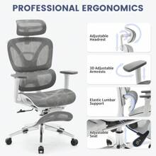 Ergonomic Office Chair, High Back Ergonomic Desk Chair With Adjustable Lumbar Support