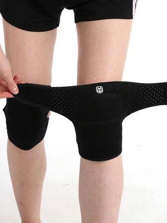 1對運動舞蹈護膝，厚海綿護膝適合女性和兒童，適用於瑜珈，跳舞，跑步，騎行護膝保護裝備，黑色