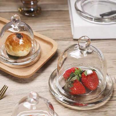 1 Set Transparent Crystal Glass Mini Landscape Cake Dessert Dust Cover Butter Box Aromatherapy Candle Bell Jar Cake Stand Cake Decorations Cupcake Stand Cake Decor Cake Holder Wedding Decor Wedding Party Supplies Wedding Decorations Wedding Accessories Wedding Cake Stand