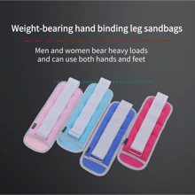 Un par de bolsas de arena para las piernas para mallas de entrenamiento con soporte de peso. Para hombres y mujeres, ajuste universal para manos y pies. Tejido compuesto de buceo, amigable con la piel, pies ajustables, opción de carga para entrenamiento de fitness y carrera sin desgaste. - Azul - Ver 1