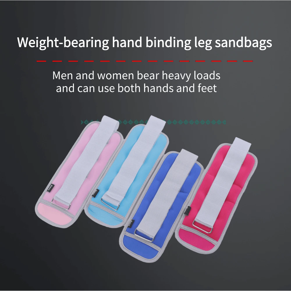 Un par de bolsas de arena para las piernas para mallas de entrenamiento con soporte de peso. Para hombres y mujeres, ajuste universal para manos y pies. Tejido compuesto de buceo, amigable con la piel, pies ajustables, opción de carga para entrenamiento de fitness y carrera sin desgaste. - Azul - Ver 1