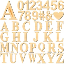 17 Inch/45cm Large Wooden Numbers Letters, Wood Number Letters, Blank Wooden Number Letters, Wooden Sign Board, Wooden Numbers For Crafts, DIY Projects, Birthday, Party, Wedding Decorations Letters - 17 Inches/43cm - View 7