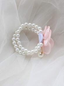 1 Stück elegante violett & rosa koreanische Stil elastische Braut Handgelenk Corsage, Hochzeit & Party Dekoration Halloween Valentinstag