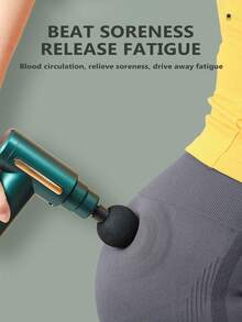 1pc Portable Professional Massage Gun, Mini Muscle Fascia Gun, Rechargeable Office Percussive Therapy Massager For Relaxation - Multicolor - View 3