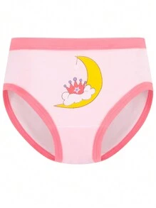 8pcs Young Girl Soft Comfortable Cartoon Pattern Briefs Casual Underwear Set