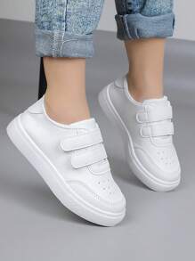 1 par de zapatos suaves antideslizantes para bebés/infantes unisex, de 1 a 5 años, para primavera/otoño - Blanco - Ver 3