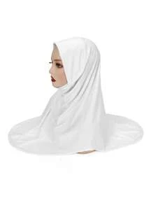 1pc Plain Multi-Color Women's New Style Hijab Headscarf, Versatile Elastic Shawl, Middle East Tube Hat Accessory