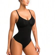 Women's Full Body Slimming Bodysuit Shapers - 丁字褲 - 黑色 - 查看 5