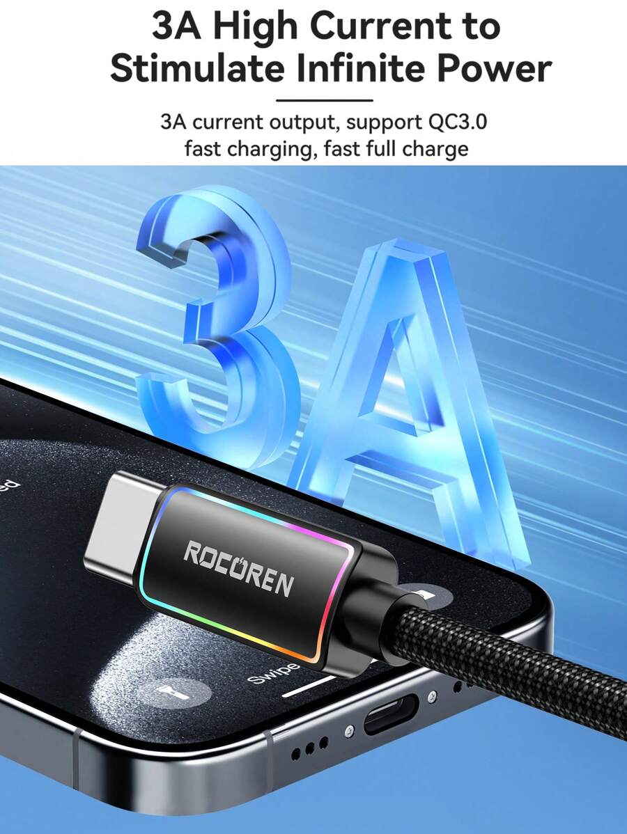 Rocoren USB C Cable 3A Fast