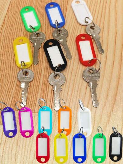 50pcs/30pcs/10pcs Keychain Key Tags, Luggage Tags, Hotel Room Number Tags Back To School