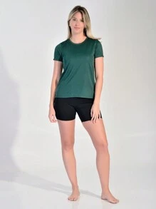 Women Sports Tees & Tanks - Dark Green - View 3