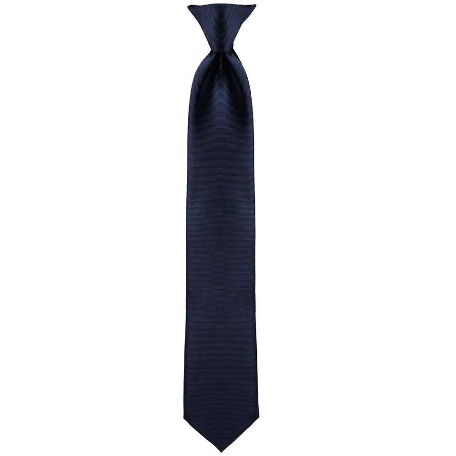 Clip On Ties For Men - Navy Blue - View 1
