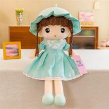 1pc Lovely Dress With Bowknot Plush Doll Pillow, Cute Cloth Doll Stuffed Heart Rabbit Doll Pillow Birthday Gift, Plush Doll, Home Decoration - Multicolor - View 11