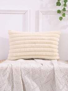 1pc Plain Cushion Cover Without Filler, Simple Throw Pillow Case, Pillow Insert Not Include, For Sofa, Home Decor - Beige - View 15