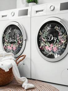 1 bộ 2 miếng dán tường in hình hoa tươi tròn giặt và sấy khô phòng giặt máy giặt, trang trí nền hai mặt, nhãn dán, decal dán tường, decal vinyl trang trí nhà cửa, vật dụng trang trí mùa xuân làm mới ngôi nhà của bạn, nhãn dán trang trí Rama quà tặng sinh nhật tốt nghiệp - Nhiều màu - Xem 14