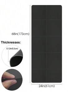 1pc 173*61*0.3cm EVA Yoga Mat For Beginners Fitness Mat, Dance & Yoga Mat