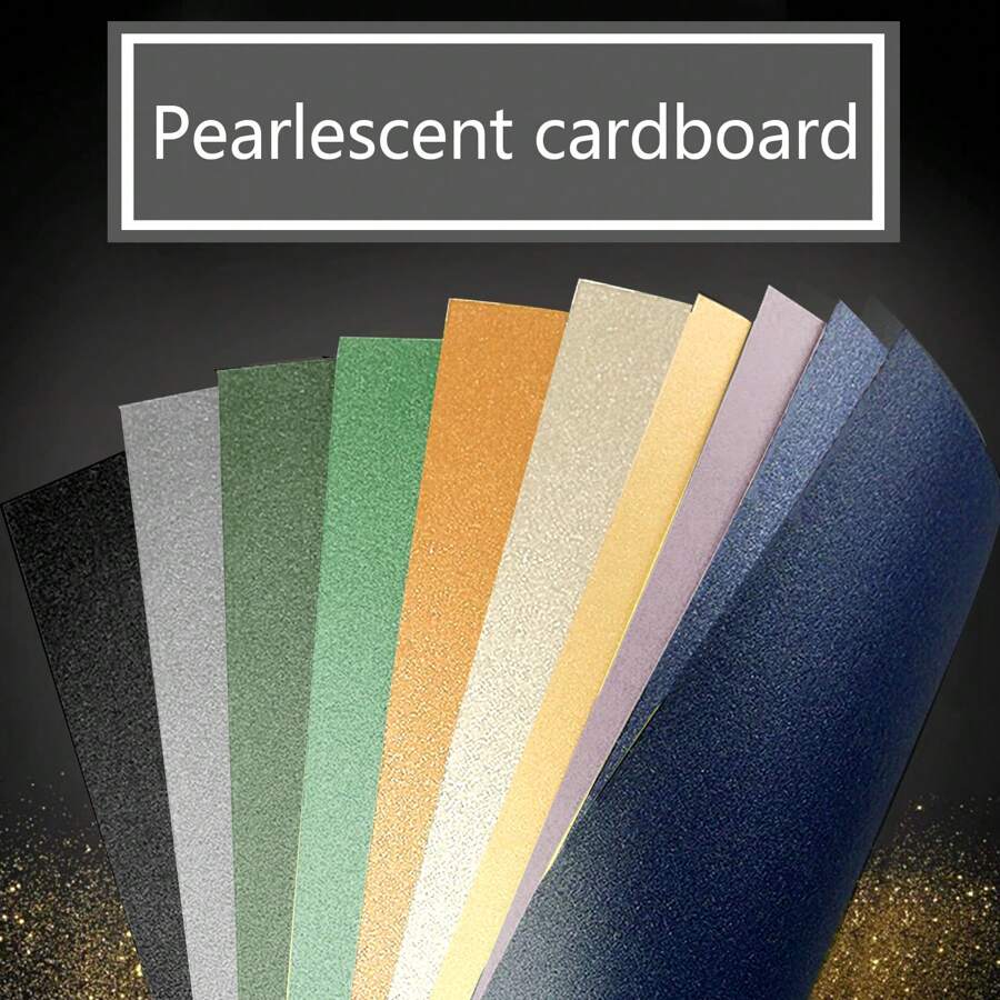 [Various Quantity] Pieces Of A4/A6 230gsm Pearlescent Craft Paper, DIY Handmade Card Paper, Colorful Packaging Paper, Glitter Card Paper, Thicker Paper, Suitable For Party Gift Decoration, Greeting Cards, Gift Wrapping, Business Cards, DIY Invitations, Christmas, New Year Back To School